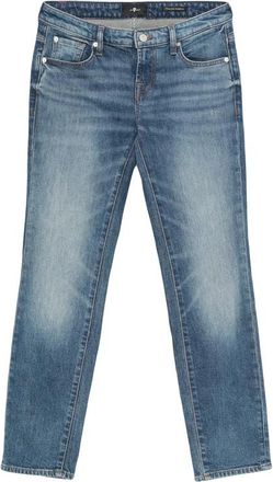 7 For All Mankind Low Cigarette - Dames - Regular Fit Jeans - Blauw - W27 - Jeans
