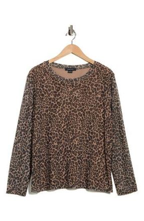 Sanctuary Perfect Long Sleeve Mesh Top in French Kitty at Nordstrom Rack, Size 2X