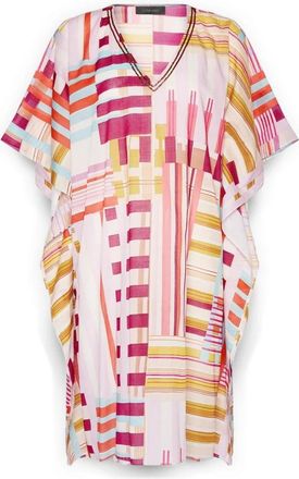 Elena Miro Printed Cotton Muslin Poncho - Dames - Ponchos - Veelkleurig - S/M - Katoen - Jassen