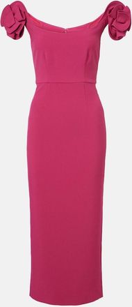 Roland Mouret Floral-appliqu&eacute; bustier dress