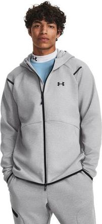 Under Armour Mens Unstoppable Fleece Full-Zip Hoodie - Mod Grey/Black Size 3XL