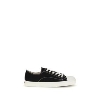Moschino Black Cotton Low Top Womens Sneakers