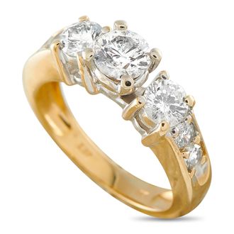 Luxury Bazaar 14K Yellow Gold 1.51ct Diamond Ring MF03-081226
