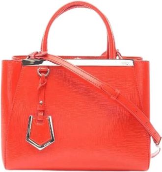 Fendi Pre-owned Handbags, female, Red, Size: ONE SIZE Pre-owned Petite 2Jours Patent Leather 2way Handbag