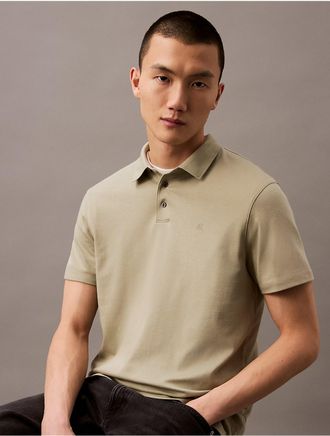 Calvin Klein Mens Supima Cotton Classic Polo Shirt - Neutral - 2XL