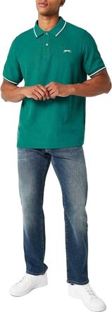Slazenger Herenpoloshirt met contrasterende punten (Winterblauw)