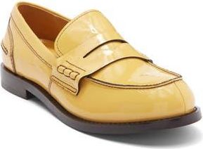 Jeffrey Campbell Books Penny Loafer in Yellow Crinkle Patent at Nordstrom Rack, Size 5.5
