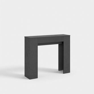 Itamoby Consola Extensible Comedor Cocina 8 Personas 90&times;25-181 Slick - Antracita