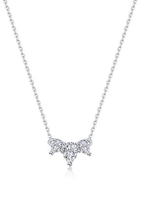 Lafonn Threefold Grace Necklace in Silver at Nordstrom, Size 18