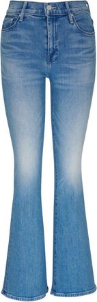 Mother The Weekender high-rise flared jeans - women - Cotton/Polyester/Recycled Cotton/Elastane - 32 - Blue