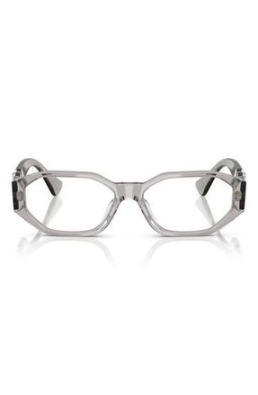 Versace 54mm Irregular Optical Glasses in Grey at Nordstrom