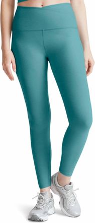 Beyond Yoga At Your Leisure High Waisted Midi Leggings In Teal