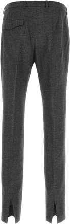 Gucci Melange Charcoal Wool Trousers - Gray