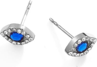 Alex and Ani Evil Eye Mini Stud Earrings in Silver at Nordstrom