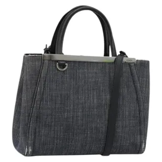 Fendi Pre-owned Vintage Canvas Hand Bag - Dames - Pre-owned - Zwart - Maat: ONE Size Leer