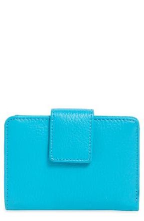 Mundi Pixie Leather Card Case in Cerulean at Nordstrom Rack