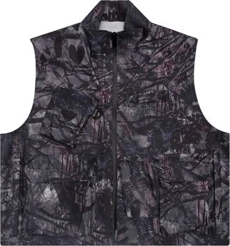 South2 West8 Gilet con stampa camouflage e zip - Grigio