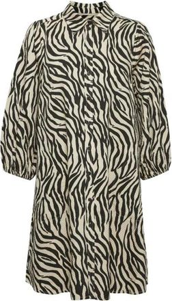 Part Two Zebra Print Cement Jurk - Dames - Shirt Kleedjes - Veelkleurig - 2XS - Kleedjes