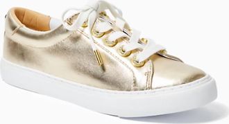 Lilly Pulitzer Womens Lux Hallie Sneaker In Gold Metallic