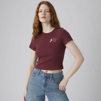 Levi's Graphic Essential Sporty Tee - Womens - L - Red