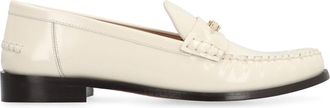 Ferragamo Womens Loafers New Vara Leather Cream Calf