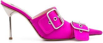 Giuseppe Di Morabito 95mm satin mules - women - Viscose/Calf Leather/Calf Leather - 37 - Pink