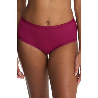 Natori Bliss Cotton Full Brief in Dk Raspberry at Nordstrom, Size Xx-Large