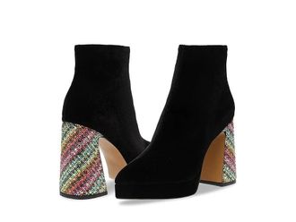 Blue by Betsey Johnson Blue by Betsey Johnson Raylan Boots Womens Black Rhinestone Bootie LION151