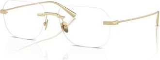 Ferrari 55mm Rectangle optical glasses in Gold at Nordstrom