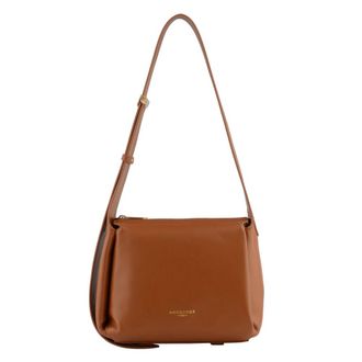 Pourchet Tassen, Dames, Bruin, ONE Size, Leer, S&eacute;vign&eacute; Kleine Satchel
