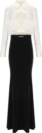 Elisabetta Franchi ABITO RED CARPET AVORIO E NERO ELISABETTA FRANCHI