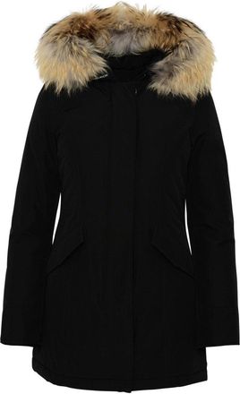 Woolrich Artic Black Cotton Blend Parka