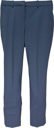 Theory Trousers in Navy Blue Wool