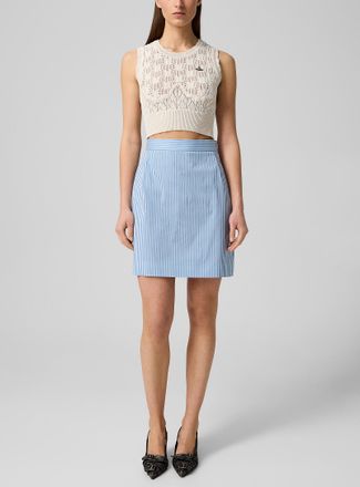 Vivienne Westwood Womens Crotch 45 striped miniskirt