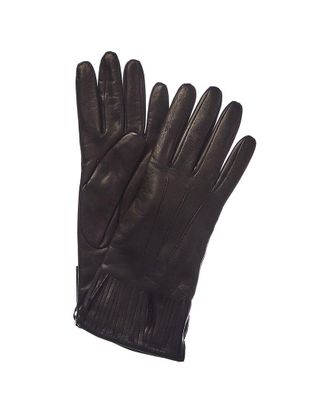 Portolano Fringe Cashmere-Lined Leather Gloves
