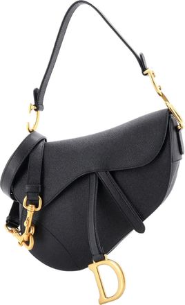 Dior Saddle Handbag with Strap Leather Medium shoulder bag - Nero