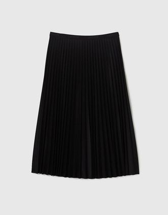 Lacoste Womens Elasticated Waist Flowing Pleated Skirt - Black - Size: 6/32in