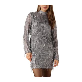 Ibana Kleedjes, Dames, Grijs, XS, Polyester, Frasy Mini Jurk