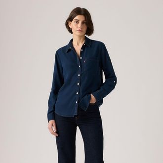 Levi's Darlene Utility Shirt - Womens - XL - Blue