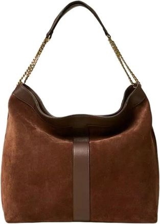 Twinset Tassen, Dames, Bruin, ONE Size, Leer, Liliane Hobo
