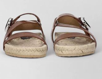 Stella McCartney leather platform espadrille sandals