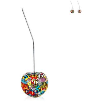 Arte Dal Mondo Scultura ciliegia in resina statua stile pop art fumetti MiniKora-PA - Multicolore 1