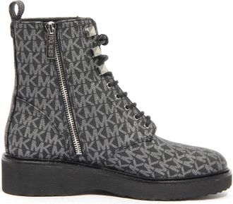 Michael Kors Anfibio Haskell Bootie Zwart/Zilver Rits - Dames - Veterlaarzen - Zwart - 40 EU - Schoenen