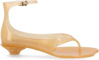 Chlo&eacute; Beige Solid Jelly Sandals