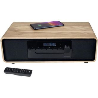 Thomson Micro-cha&icirc;ne Bluetooth Thomson Noir - Radio FM/CD/MP3/USB/Induction, 60W, &Eacute;galiseur, T&eacute;l&eacute;commande, Alim. 230V