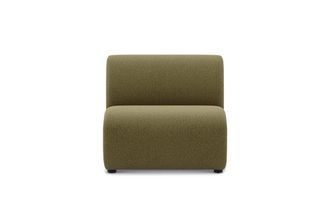 Castlery Auburn Armless Sofa Customized, Performance Boucle Moss, Spill Resistant, Modular for Sofas, Green, Castlery