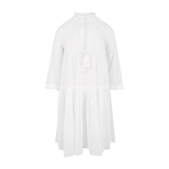 Douuod Witte Jurk van Douuod - Dames - Shirt Kleedjes - Wit - S - Kleedjes
