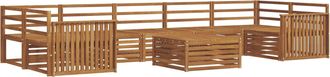 vidaXL Conjunto De Sof&aacute;s De Exterior 8 Uds. Natural Vidaxl
