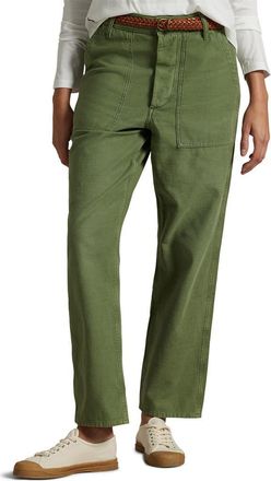 Polo Ralph Lauren Ricky Cotton Sateen Utility Pants in Olive at Nordstrom, Size 12