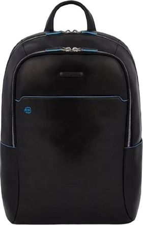 Piquadro Large Laptop Rugzak 15.6 - Heren - Rugzakken - Zwart - ONE Size - Leer - Tassen